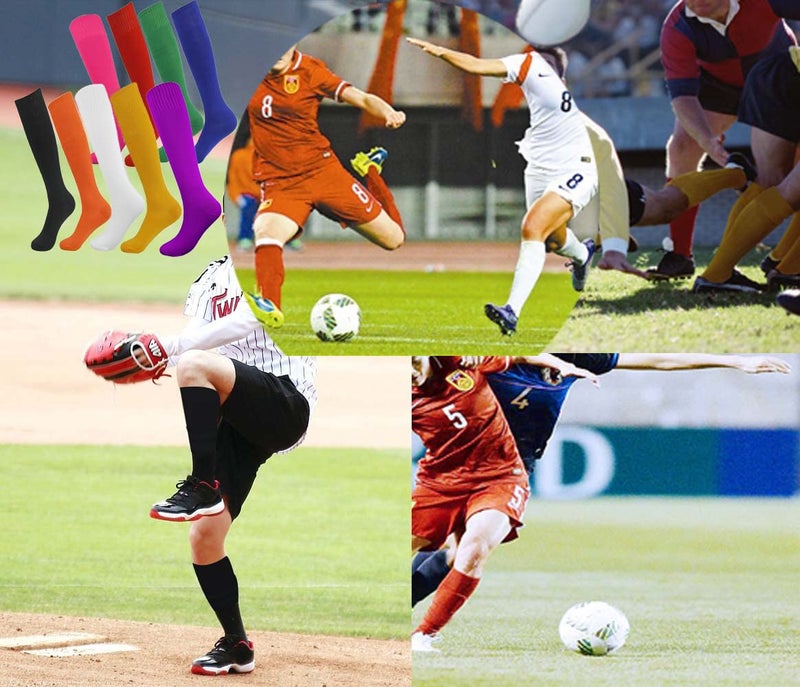 Fitliva Neon Orange Tube Socks Halloween Socks Softball Uniform (3Pack-Orange) - Image 2